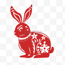 兔年兔子图片_兔年兔子窗花剪纸