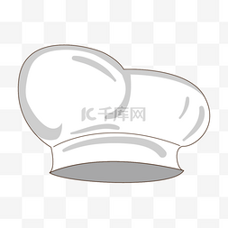 卡通风格白色立体厨师帽