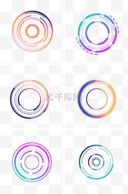 科技感登录界面图片_科技科幻圆环仪表盘界面合集