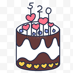 520爱心巧克力蛋糕