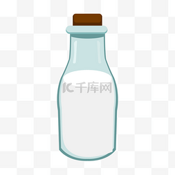 透明玻璃瓶里的牛奶