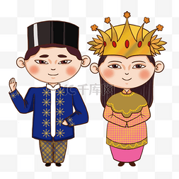 大王皇冠图片_印度尼西亚小孩传统华丽服装