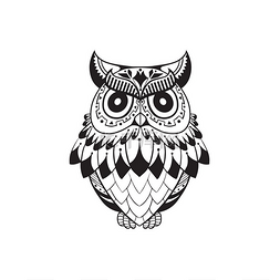 傲娇的品牌图片_猫头鹰鸟标志符号标志标志徽章。