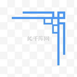 不规则飘花装饰蓝色几何图片