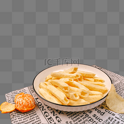空心便框图片_零食空心薯条橘子食品