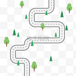 预订流程图图片_电商游戏地图路径历程树木装饰流