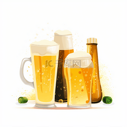 啤酒图片_夏季休闲啤酒扎啤