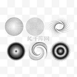 斐波拉契螺旋线图片_几何波点螺旋图