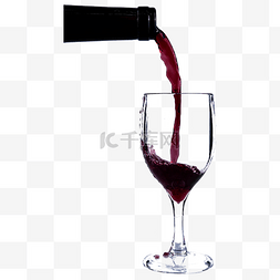 美食红酒瓶玻璃杯红酒