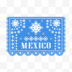 抽象文字花纹图案图片_墨西哥剪纸抽象民族图形