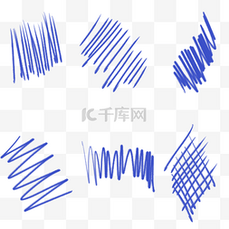 痕迹线条图片_笔触蓝色线条