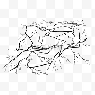 写实黑色自然裂缝