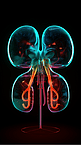 人体器官肺部科技3D元素