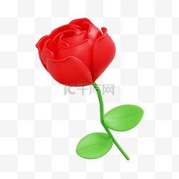 红玫瑰花束图片_3DC4D立体七夕玫瑰花