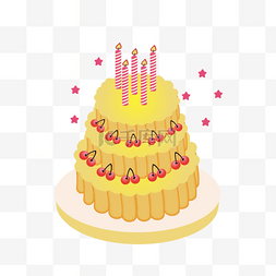 生日蛋糕蜡烛图图片_精美蛋糕