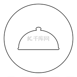 线条封面矢量素材图片_上菜餐厅盖圆顶板盖保持食物温暖