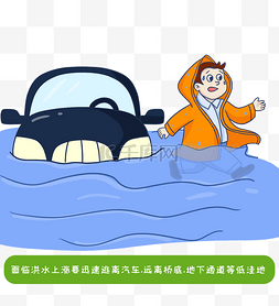 汽车加油加油图片_抗洪暴雨城市内涝洪灾注意事项