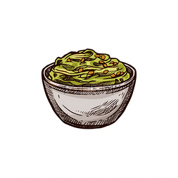 绿色酱汁图片_是一种传统的墨西哥绿色酱汁矢量