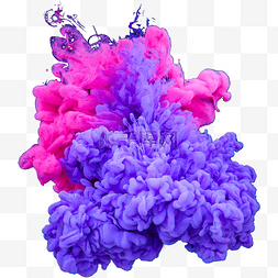 七彩抽象墨水粉色紫色摄影图
