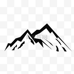 山图片_美式黑白素描山
