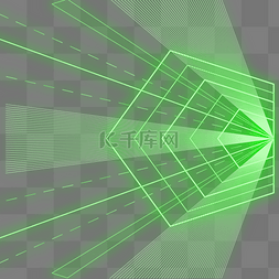 几何隧道图片_荧光发光透视几何科技底纹