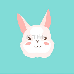 春天动物可爱图片_可爱的复活节兔子插图。