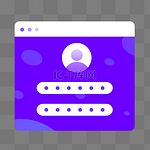 扁平简约商务风账号密码登录页面