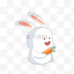 小白兔吃图片_小白兔吃胡萝卜