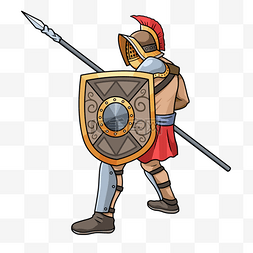 古罗马战士图片_古罗马长枪战士卡通