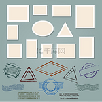 复古邮票框架矢量复古邮票框架收集和邮寄橡胶邮寄标签用于明信片设计的老式邮戳和邮票