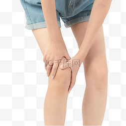 腿部图片_女孩腿部膝盖疼痛