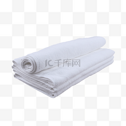 干净白色毛巾织物卫生干燥