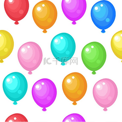 五颜六色的气球。