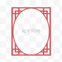 中国风格传统的节日木制边框红色