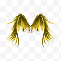轻盈闭合羽毛金色的翅膀