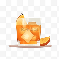 一杯苹果汁图片_一杯加冰的苹果汁