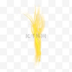 黄色炫光射线图片_抽象光效生动线条