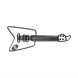 矢量吉他乐器图片_吉他乐器涂鸦素描卡通矢量吉他乐