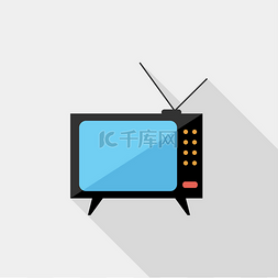 复古老电视图片_电视设置的图标