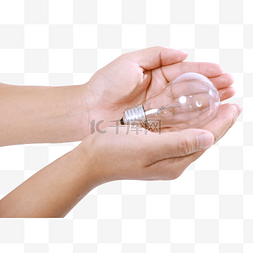 大拇指手势拍图片_环保灯泡手势节能低碳