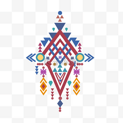 墨西哥几何彩色装饰图案