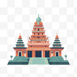 一个寺庙平面素材