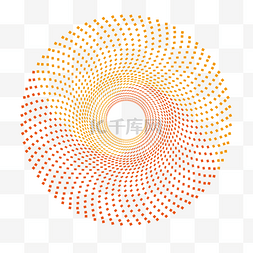 彩色旋转圆点图片_明艳螺旋彩色旋转圆点抽象圆环