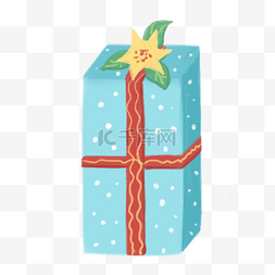 喜庆蓝色背景图片_蓝色圣诞可爱礼物盒