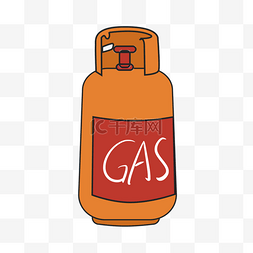 橙色煤气罐气体剪贴画