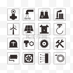 现代logo图片_智慧工业图标套图科技