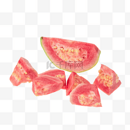 水果切块图片_番石榴果肉切块