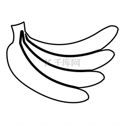 一堆香蕉图片_一堆香蕉轮廓轮廓图标黑色矢量插