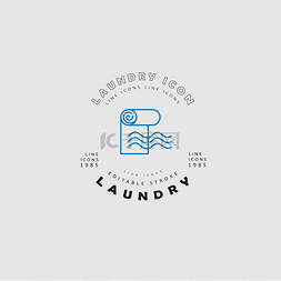 衣服手洗图片_用于洗衣和干洗的矢量图标和标志