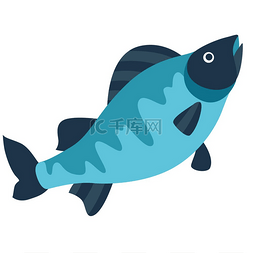 鱼的程式化插图。